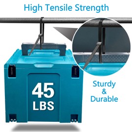 Glufirm Zip Ties 10 inch (100 Pack), Black Cable Ties, 45lb Tensile Strength, Wire Ties, Glufirm