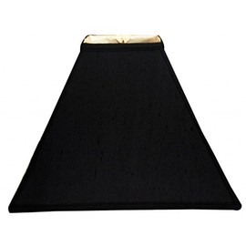 Royal Designs Square Sharp Corner Basic Lamp Shade, Black, 6 x 16 x 12.5