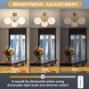 Bagood Mid-Century Modern Semi Flush Mount Ceiling Light 3 Lights