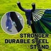 YKTEEDENS Hammock with Stand for Outside, 450lb Steel Frame, Blue