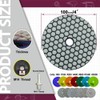 QUEFORET Diamond Polishing Pads Set 9pcs - 7pcs 100mm Dry