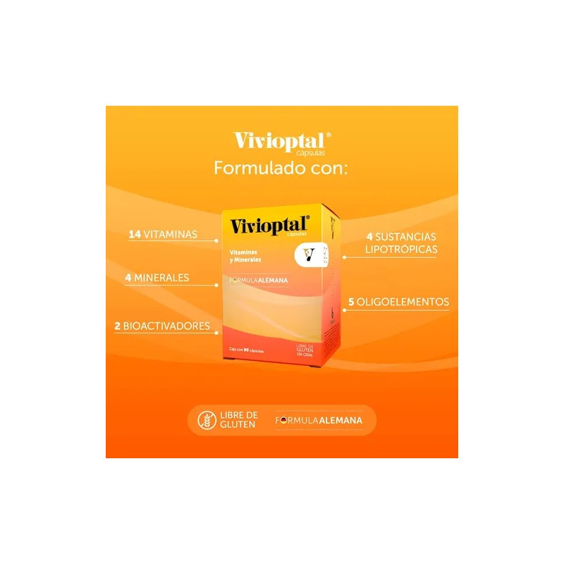 Vivioptal Vitaminas Y Minerales 90 Cápsulas
