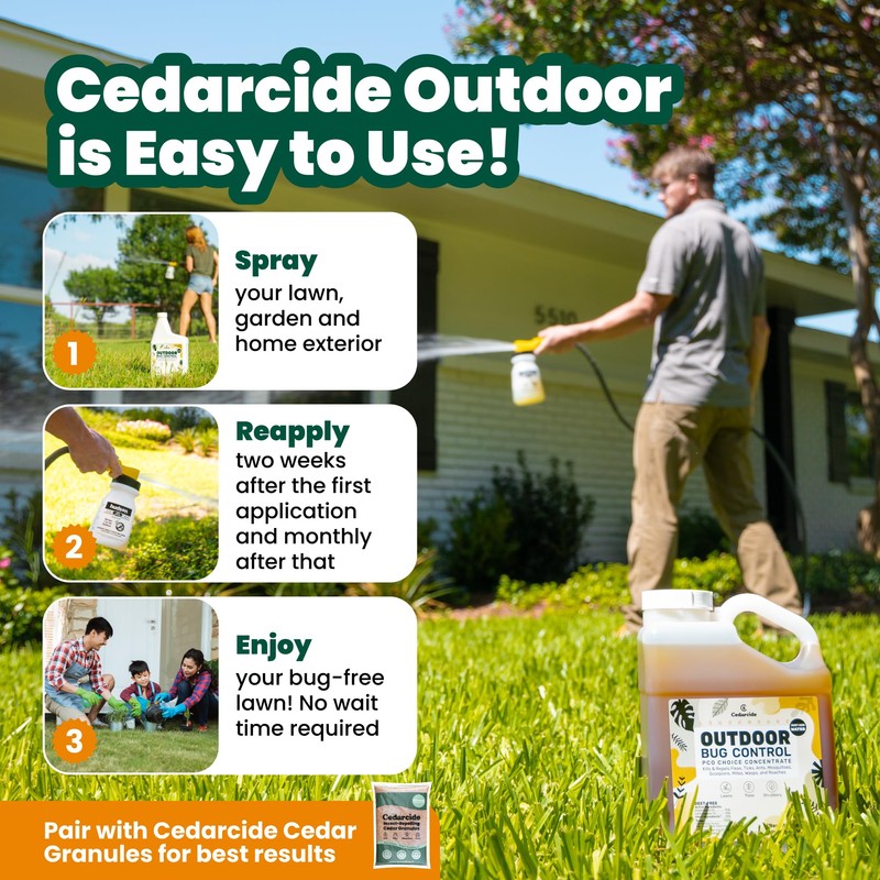 CEDARCIDE Outdoor Bug Control Concentrate | Kills & Repels Mosquitoes,