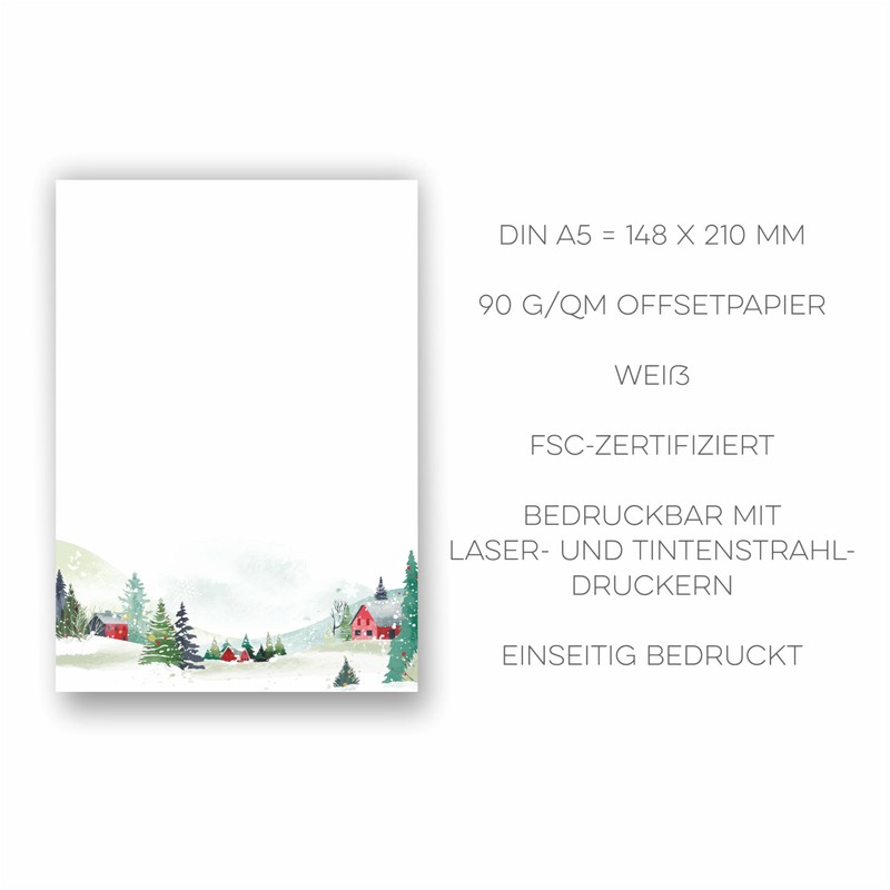 Letter Paper Winter DIN A5 (50)