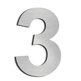 nanlyiau Brushed House Numbers Stainless steel number large door numbers Made of Solid SUS304 floating house numbers Easy to Install 12in/30.5cm(3)