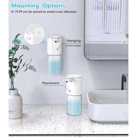 Gcstnn Automatic Soap Dispenser Wall Mounting, 400 ml Liquid Soap Dispenser, USB-C Charging, Electric Sensor, with 4 Adjustable Levels, IPX5 Waterproof for Kitchen, Bathroom, School, Hotel