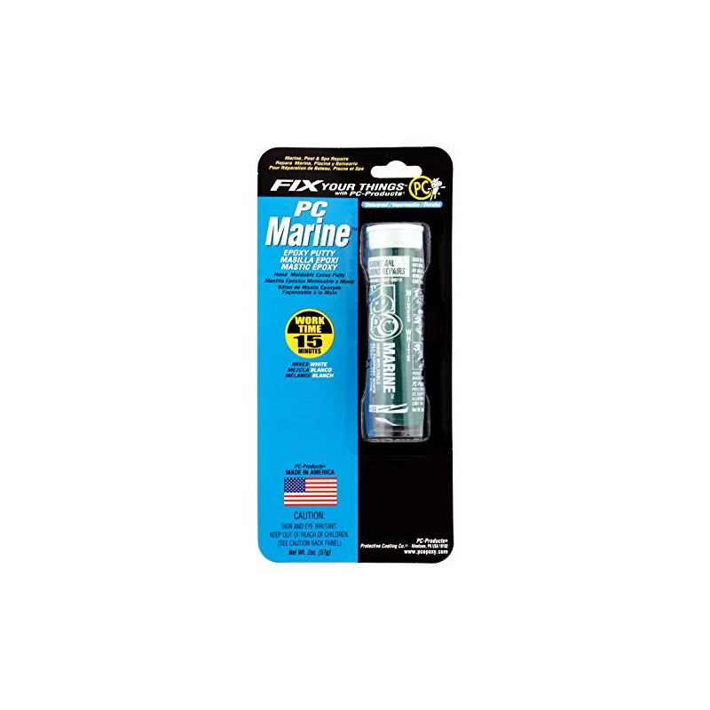 PC Products PC-Marine Epoxy Putty, 2oz Stick, White (25567)