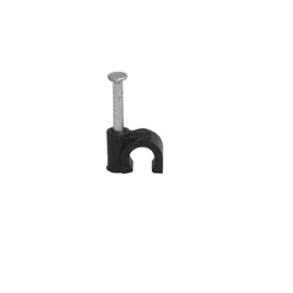 Your Cable Store 100 Pack Black Ethernet / RG59 / 6mm Nail In Cable Clips