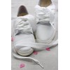 Teeoff Satin Ribbon Shoelaces Double Layer Flat Shoe Laces for
