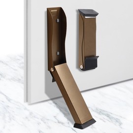 Kick Down Door Stopper for Bottom of Door, Copper Gold No Drilling Door Stoppers for Heavy Duty Door, Door Holder to Keep Door Open(2 Packs)