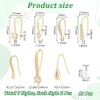 UNICRAFTALE 14Pcs 7 Style Real 18K Gold Plated Rhinestone Earring
