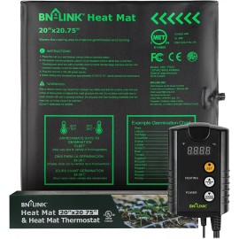 BN-LINK  Heating Thermostat Outlet Controller Seedling Heat Mat Pad 20" x 20.75"