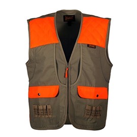 Gamehide Shelterbelt Mid-Weight Upland RipStop Hunting Vest (2X, Khaki/Orange)