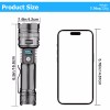 Garberiel 1000000LMS Powerful Rechargeable LED Flashlight Tactical 30W Zoom Torch