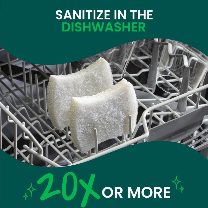 Scotch-Brite® Greener Clean™ Non-Scratch Scrub Sponge, 6 Pack, 6 Units