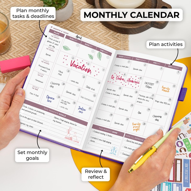 Clever Fox Planner 2nd Edition – Colorful Weekly & Monthly