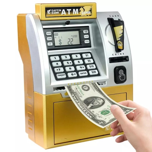 NETNEW ATM Piggy Bank Toys for Kids with Debit Card,