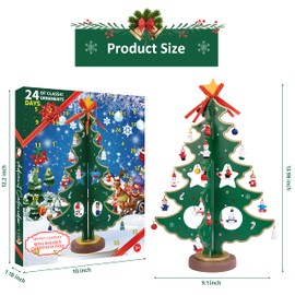 JAMFIT 28 Pcs Christmas Advent Calendar 2025 with Christmas Tree Ornaments - Premium Advent Calendar for Kids, 24 Days Vintage Christmas Countdown Calendar, Christmas Themed Party Decoration