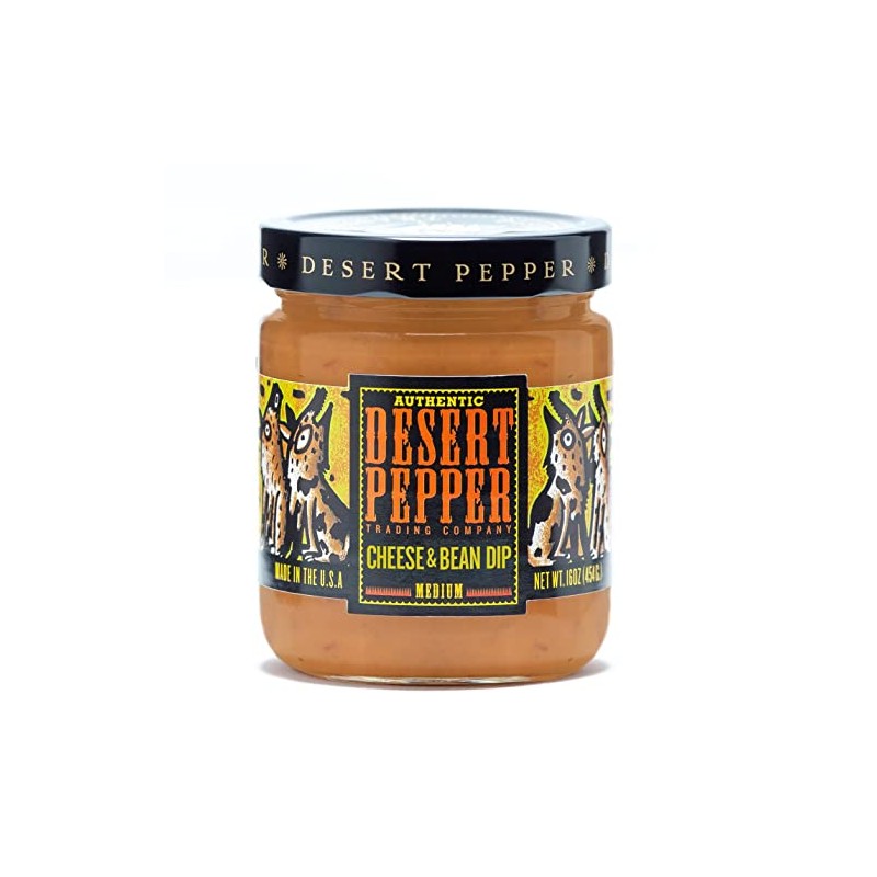 Desert Pepper Trading Bean & Queso Dip 16-Ounce (2 Pack)