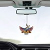 American Flag Eagle Cross Car Pendant Rear View Mirror Hanging