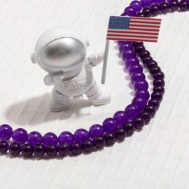 Vanilla Mountain Jewelry Making DIY Dark Purple Carnelian Chalcedony 8mm Loose Beads