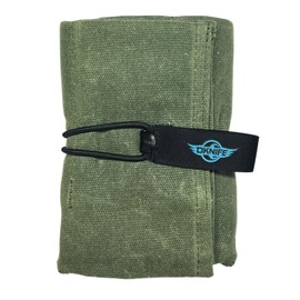 OKNIFE Exploit Mini Tactical EDC Pouch, Multifunctional Flashlight Knife Bag, Tool Roll Display Storage Bag with 6 Slots for Olight Flashlights and Tools (ODG)