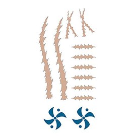 AwwwCos Tanjirou Nezuko Giyuu Muichirou Cosplay Temporary Tattoos Tattooing Face Stickers for Masquerade Costumes D