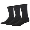 Chaps Men's Assorted Solid Dress Crew Socks (3 Pack), Black,