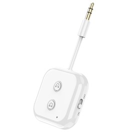 Bluetooth Transmitter, Bluetooth 5.3 Adapter, Bluetooth 5.3 Audio Transmitter Adapter Dual Link AptX Adaptive/Low Latency, Works with 3.5mm Aux Jacks on Airplanes, TVs, Tablets (Jade White)