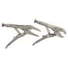 2pc Mini Locking Pliers Set Long and Round Nose Vice