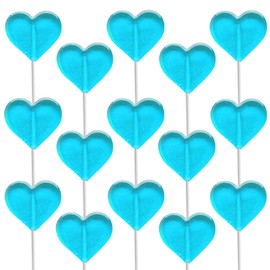 Fruidles 30-Pack Lollipops Mini Heart Shaped Blue-Raspberry Flavored Delicious Lollipop, Individually Wrapped, 5g Lollipop