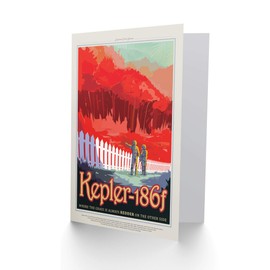 Kepler-186f Grass Redder NASA Space Tours Travel Sealed Greeting Card Plus Envelope Blank inside