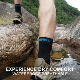 DexShell Ultra Thin Waterproof Socks for Men & Women, Thinnest Lightweight Hiking Biking Everyday Wear, Breathable PFOA-Free Membrane with Bamboo Rayon Inners - Unisex MD, Black