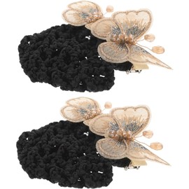 CANIGHT 2 Piezas sombreros de redecilla redecillas para el pelo de las mujeres moño pan de la enfermera Red para peinados redes de moño para niñas de ballet moño redecillas para el cabello