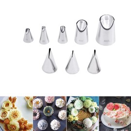Boquillas de Repostería para Flores, Puntas de Pétalos de Rosa, Puntas de Crisantemo, Boquillas para Glaseado de Flores, Boquilla de Crema para Decorar Pasteles y Cupcakes