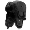 frr B-52 Aviator Hat with Black Rabbit Fur (S/M, Black)