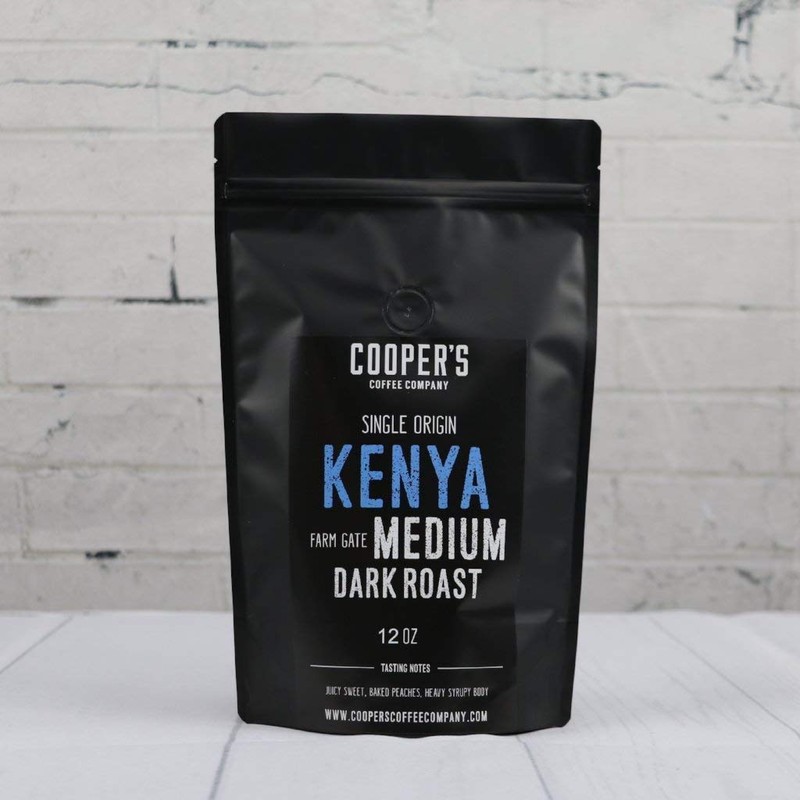 Kenya AA Medium-Dark Roast Coffee Beans, Single Origin Whole Bean