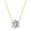 SecreTalk 1-4CT Moissanite 4P Pendant Necklace for Women, 1-4CT D