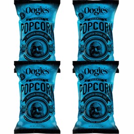 Oogie's Gourmet Popcorn | 4 Pack | Wisconsin Cheddar 1848 Flavor | Gluten Free Popcorn Snacks | 4.25 Ounce Big Bag