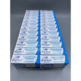 KROGER TOOTHPICKS WOODEN ROUND (24) BOXES OF 250 = 6,000 TOOTHPICK FACTORY SEALED (NEW)