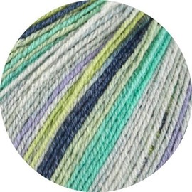LANA GROSSA Meilenweit Cotton Bamboo | 4-Ply Bamboo Sock Classic, Machine Washable | Hand Knitting Yarn Made of 40% Cotton, 25% Virgin Wool, Viscose | 100 g Wool for Knitting & Crocheting | 420 m Yarn