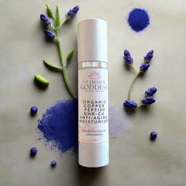 GLIMMER GODDESS Copper Peptide Moisturizer – Lightweight Hydrating Cream with GHK-Cu Complex, Organic Aloe Vera & Botanical Oils – For All Skin Types
