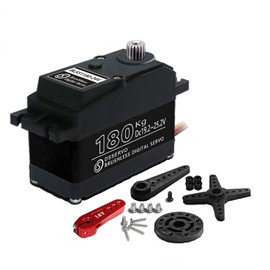 180KG Metal Brushless Digital Servo Waterproof IP67 for 1/5 Redcat HPI Baja 5B SS 24V RC Servo Car LOSI XL 5T (270 Degree)