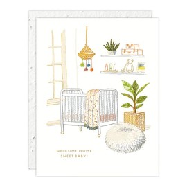Legacy Nursery Baby 5.5 x 4.25 Paper Seedling Greeting Cards Pack of 4