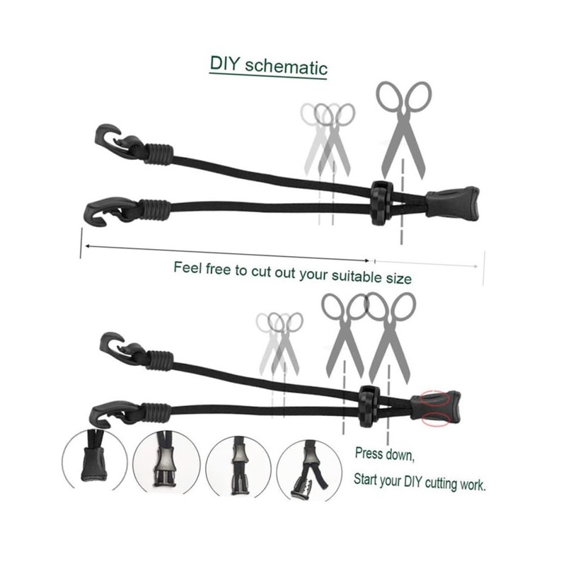 KOMBIUDA 4pcs Adjustable Nylon Extenders Comfortable Ear Savers for Masks