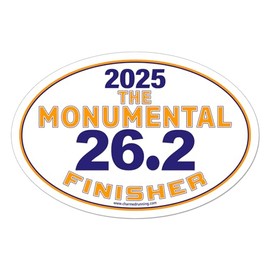 Charmed Running Brand The Monumental Marathon 26.2 Finisher Car Magnet with Custom Year Option