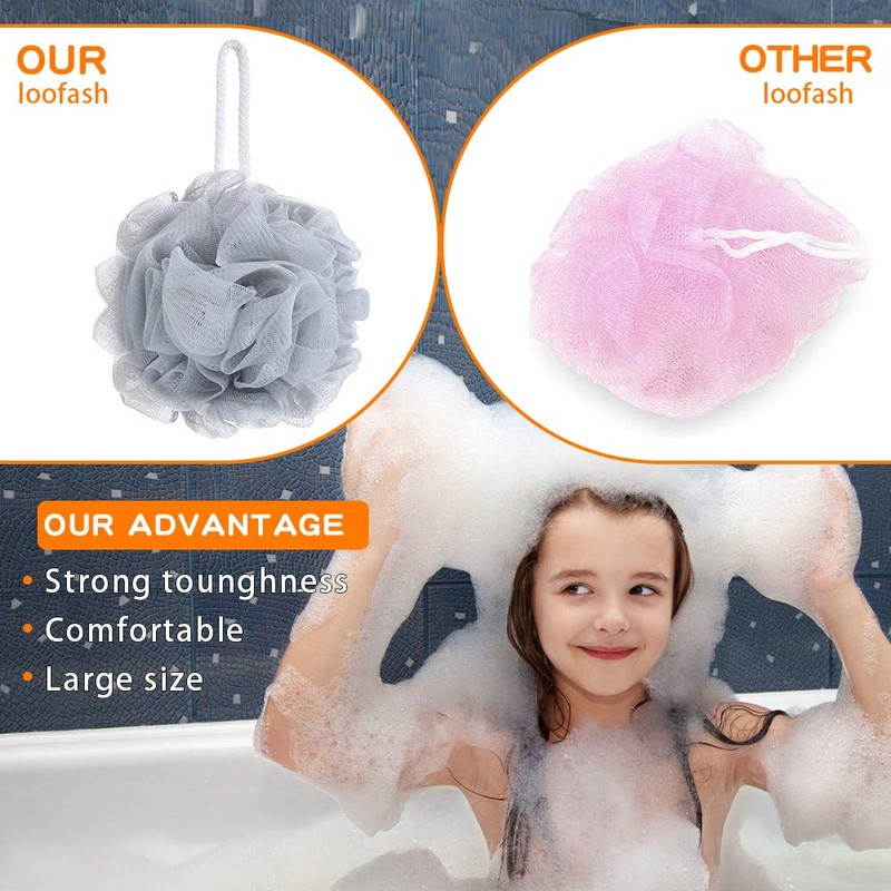 Bath Sponge 4 Pieces Mesh Shower Sponge Bath Shower Sponge
