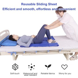 Sliding Cloth for Bed Transfer, 75 x 95 cm Patient Transfer Board, Sliding Cloth for Bedridden People, Transfer Board Patient Lifter, Reusable Sliding Cloth for Bariatric Transfer, Transfer for