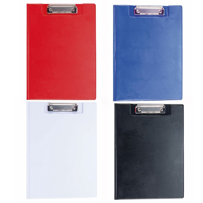 eBuyGB A4 Durable PVC Clipboard with Folding Cover - Red