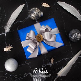 Ribbli Blue Metallic Wrapping Paper Matte Royal Blue Solid Color Paper Perfect for Birthday Christmas Baby Shower Wedding Valentine's Day- 17Inch x 394Inch(33Feet)